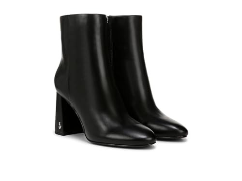 Sam Edelman Women's Daria Ankle Boot Black Leather 5.5 Medium | Amazon (US)