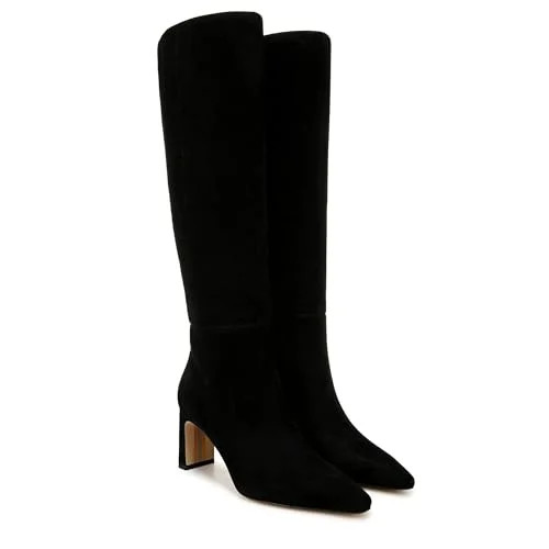 Sam Edelman Women's Sylvia Knee High Boot - Wide Calf, Black Suede Wide Calf, 6.5 | Walmart (US)