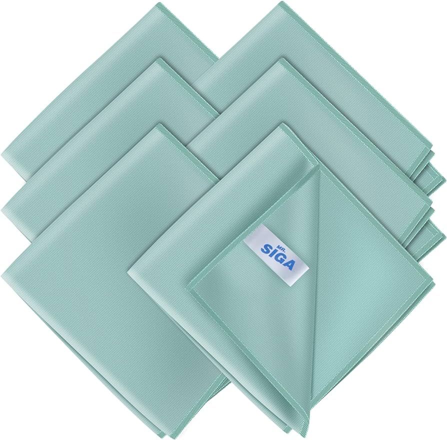 MR.SIGA Ultra Fine Microfiber Cloths for Glass, Pack of 6, 35 x 40 cm 13.7" x 15.7" | Amazon (US)