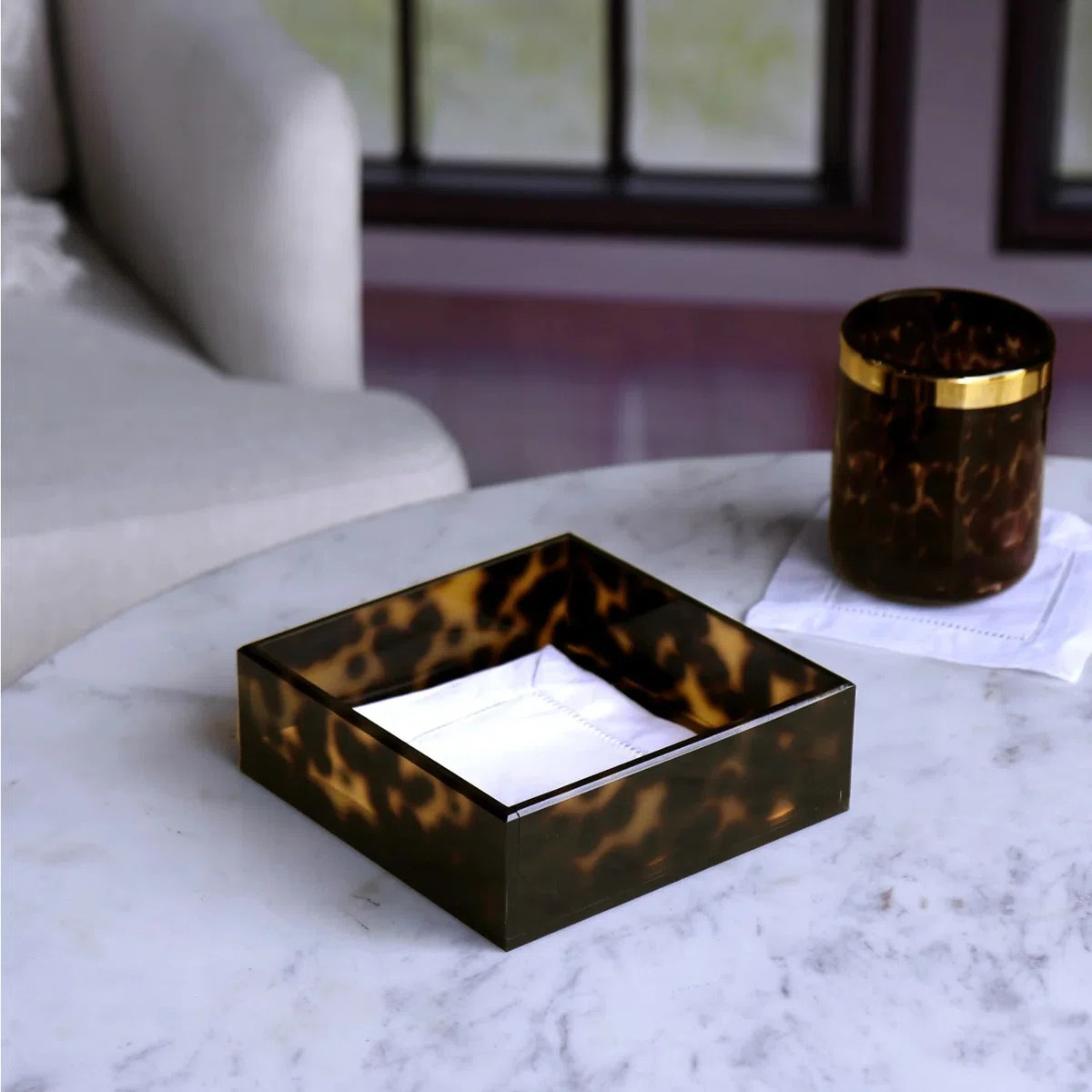 VIDA Acrylic Tortoise Beverage Napkin Holder | Perigold
