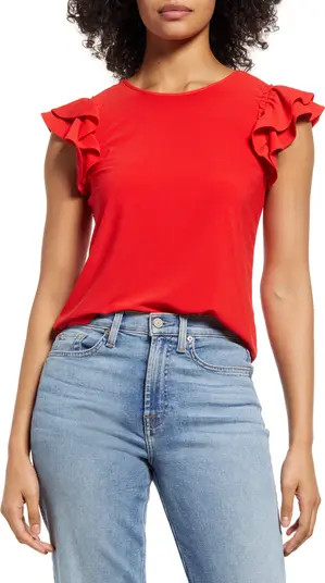 Double Ruffle Knit Top | Nordstrom