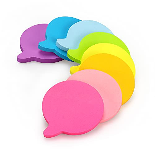 SIMONA Bubble Shape Sticky Notes 8 Color Bright Colorful Sticky Pad 75 Sheets/Pad Self-Sticky Not... | Amazon (US)