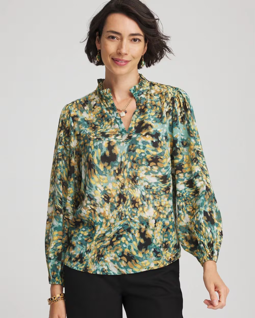 Crinkle Relaxed-Fit Blouse | Chico's