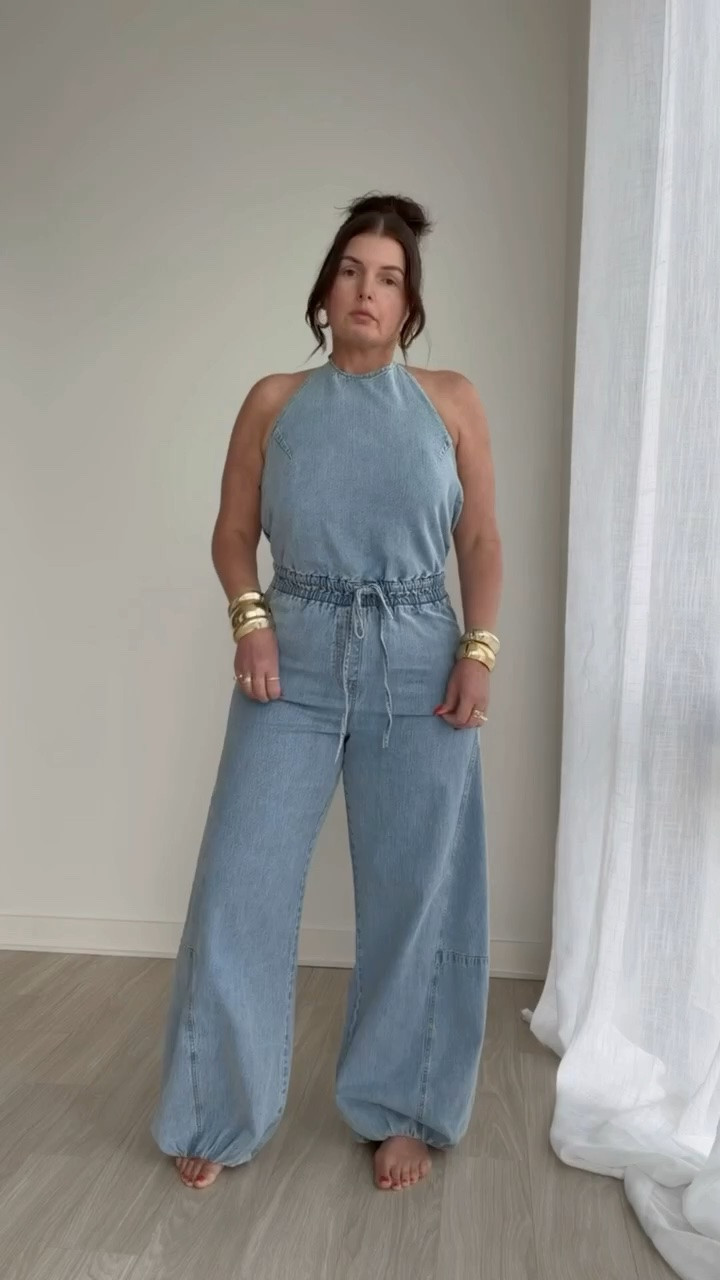 Summer outfit 
Open back jumpsuit is true to size

#LTKdayinmylife #LTKSeasonal