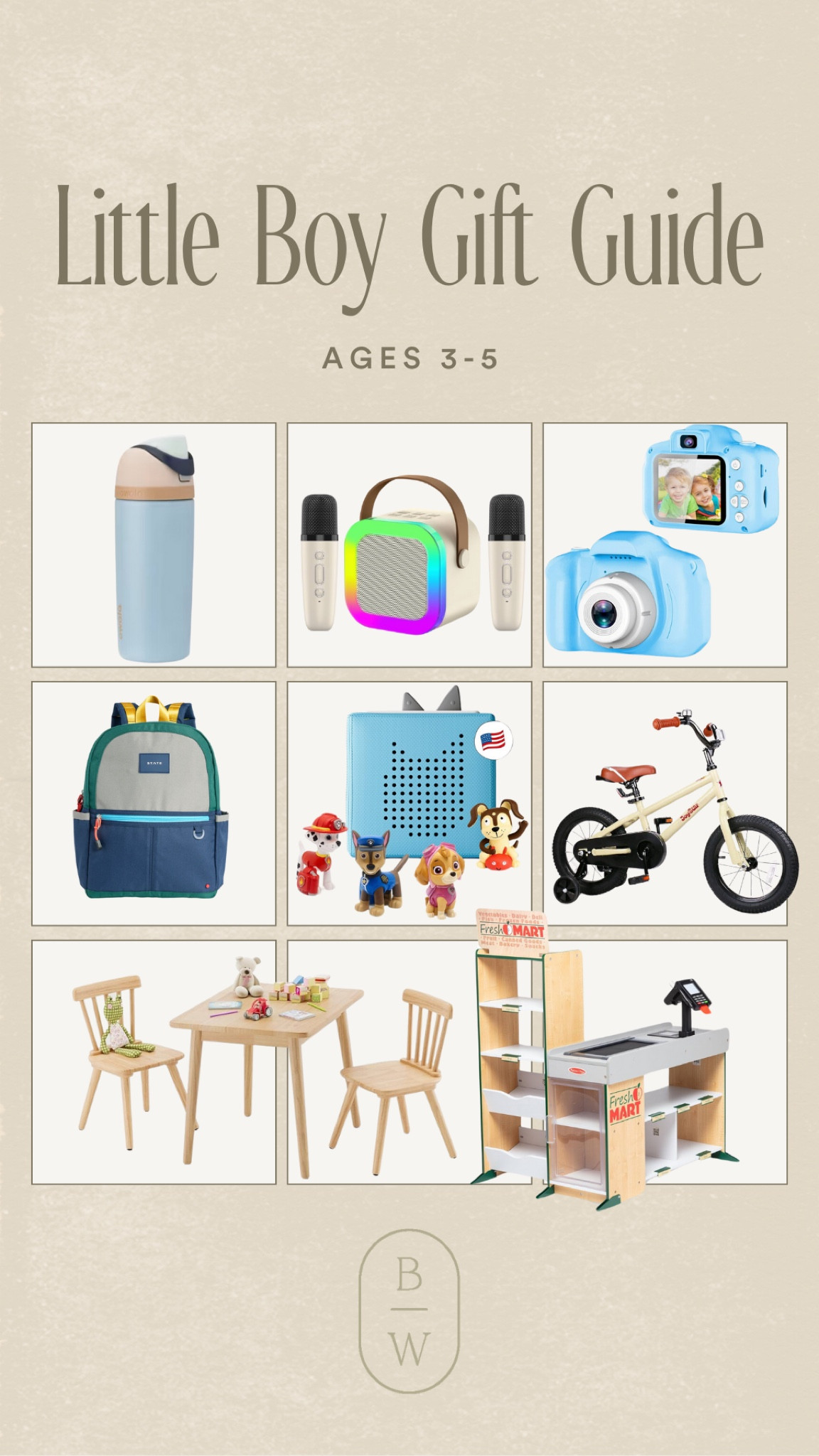 Little Boy Gift Guide for ages 3-5! 

boys gift ideas, toddler boy gifts, play kitchen, bike with training wheels, toniebox, backpack, gift ideas for toddler boy 

#LTKKids #LTKHoliday #LTKGiftGuide