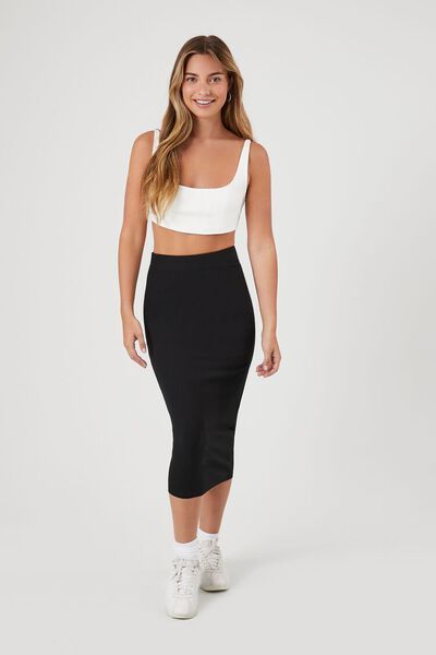 Ribbed Knit Midi Skirt | Forever 21 (US)