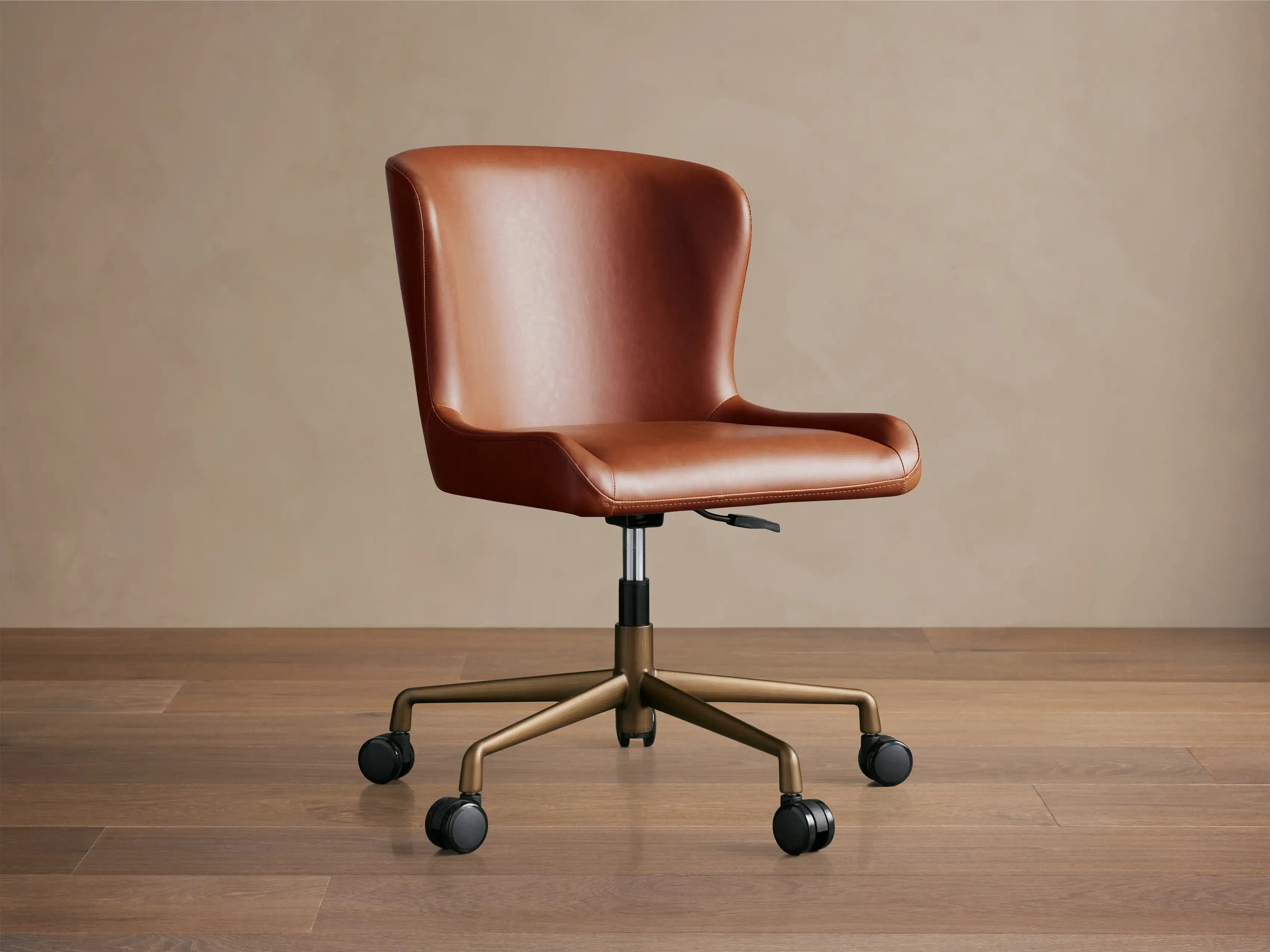 Kirsten Faux Leather Desk Chair | Arhaus