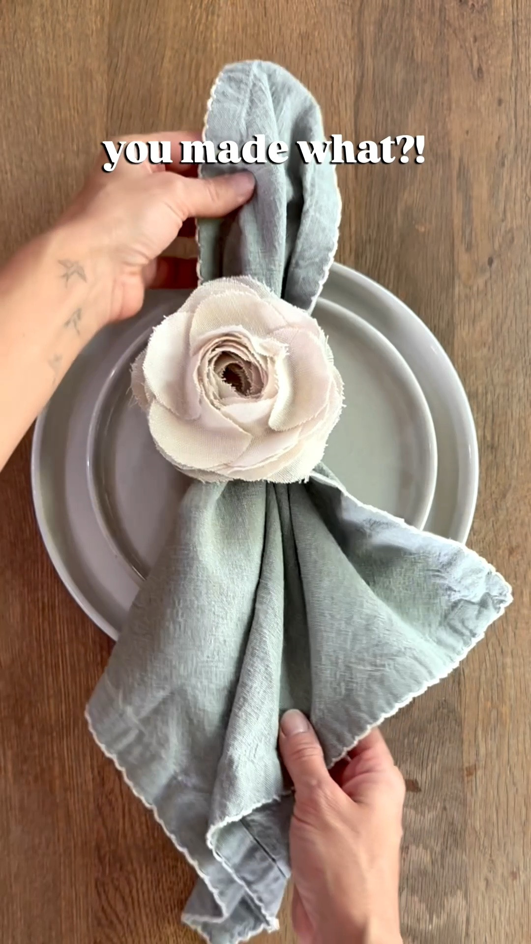 Make your own rose napkin rings with fabric & wood circles!

#LTKSeasonal #LTKHome #LTKSaleAlert