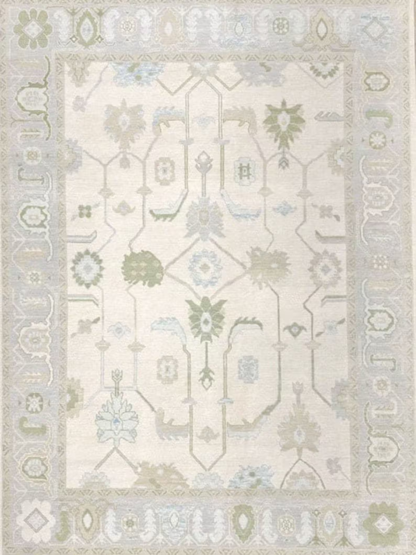 Handmade Knotted Oushak in Multi Colour Modern Oushak Carpet - Etsy | Etsy (US)