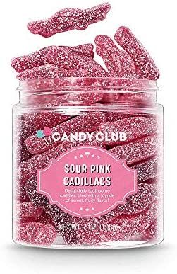 Candy Club Gourmet Sweet and Sour Pink Cadillacs, Gluten Free, Fun and Fruity Gummies for Gifts, ... | Amazon (US)