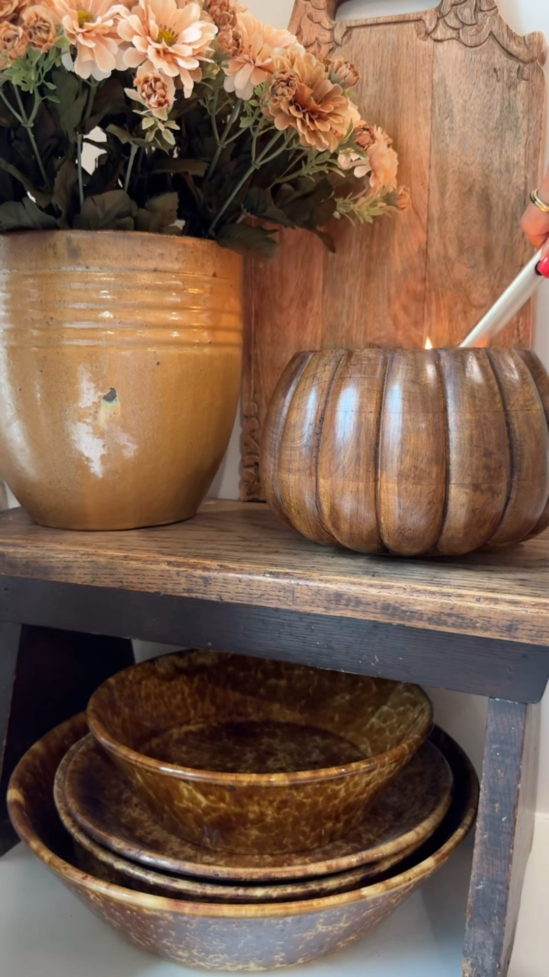 How beautiful and timeless is this wooden pumpkin candle from Anthropology?! The smaller size has already sold out, so I don’t expect this larger one to last long. 

#LTKStyleTip #LTKHome #LTKSeasonal