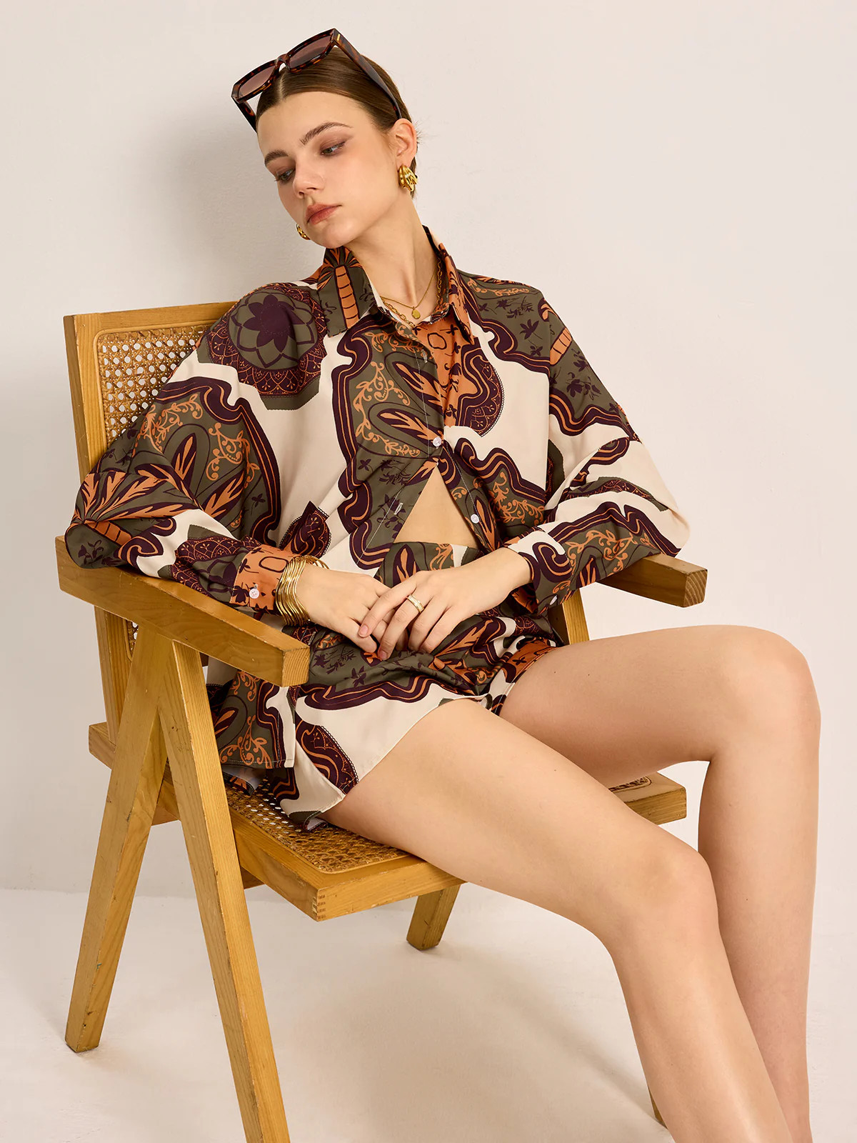 Printed Shirt Shorts Set | Commense