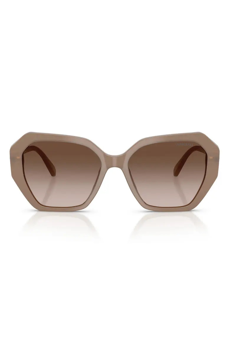 56mm Polarized Irregular Geometric Sunglasses | Nordstrom