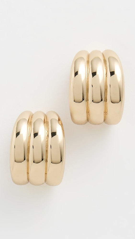 Tripple Ribbed Hoops | Shopbop