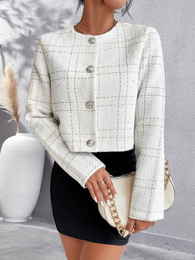 Button Front Loose Jacket Elegant Long Sleeve Jacket Spring - Temu Canada | Temu Affiliate Program