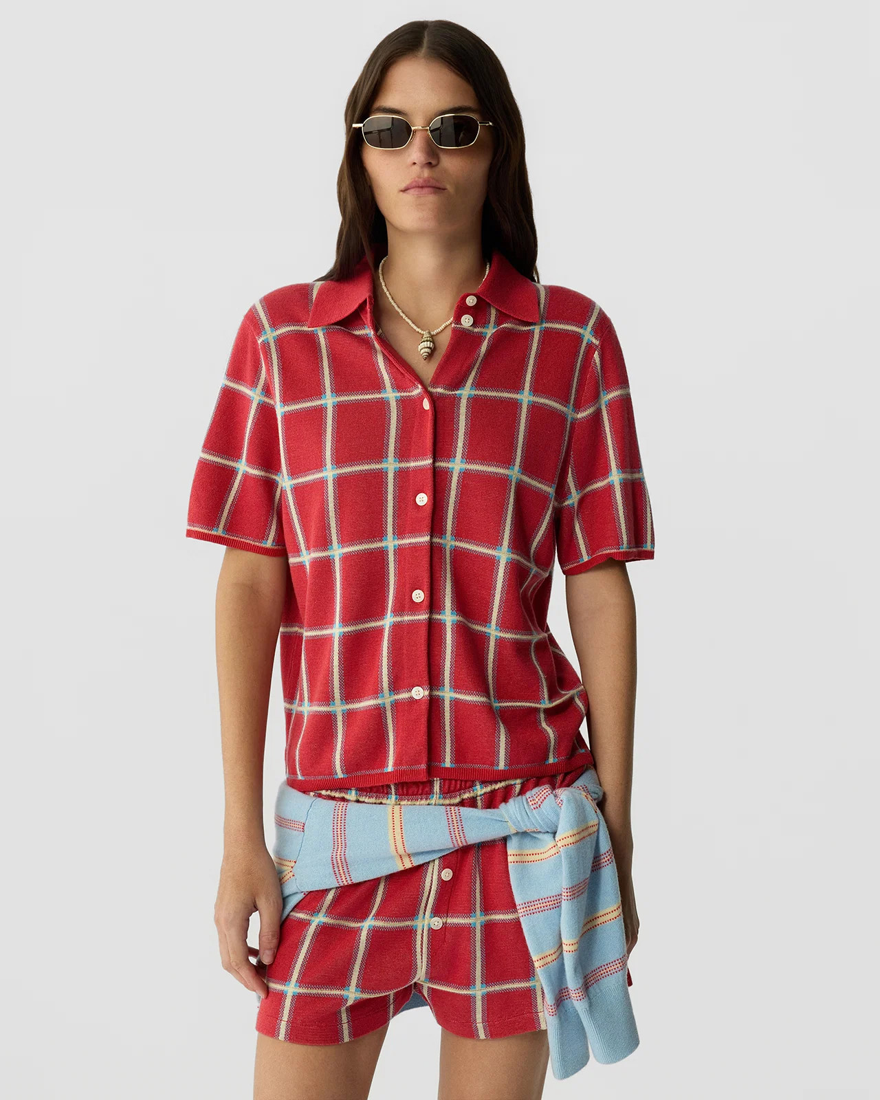 Picnic Plaid Shirt - Scarlet Combo | Guest In Residence