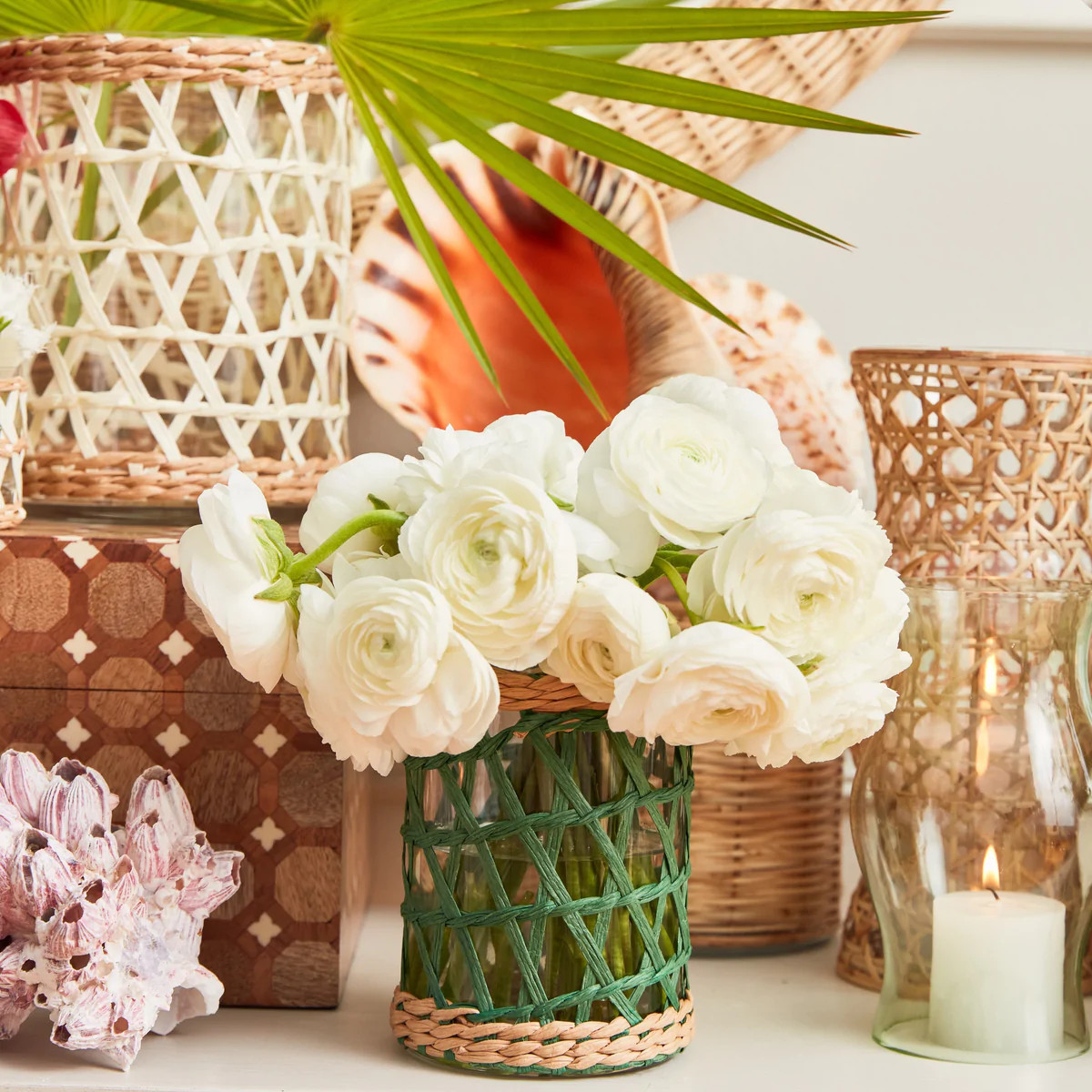 Island Wrapped Hurricane Medium Dark Green | Amanda Lindroth