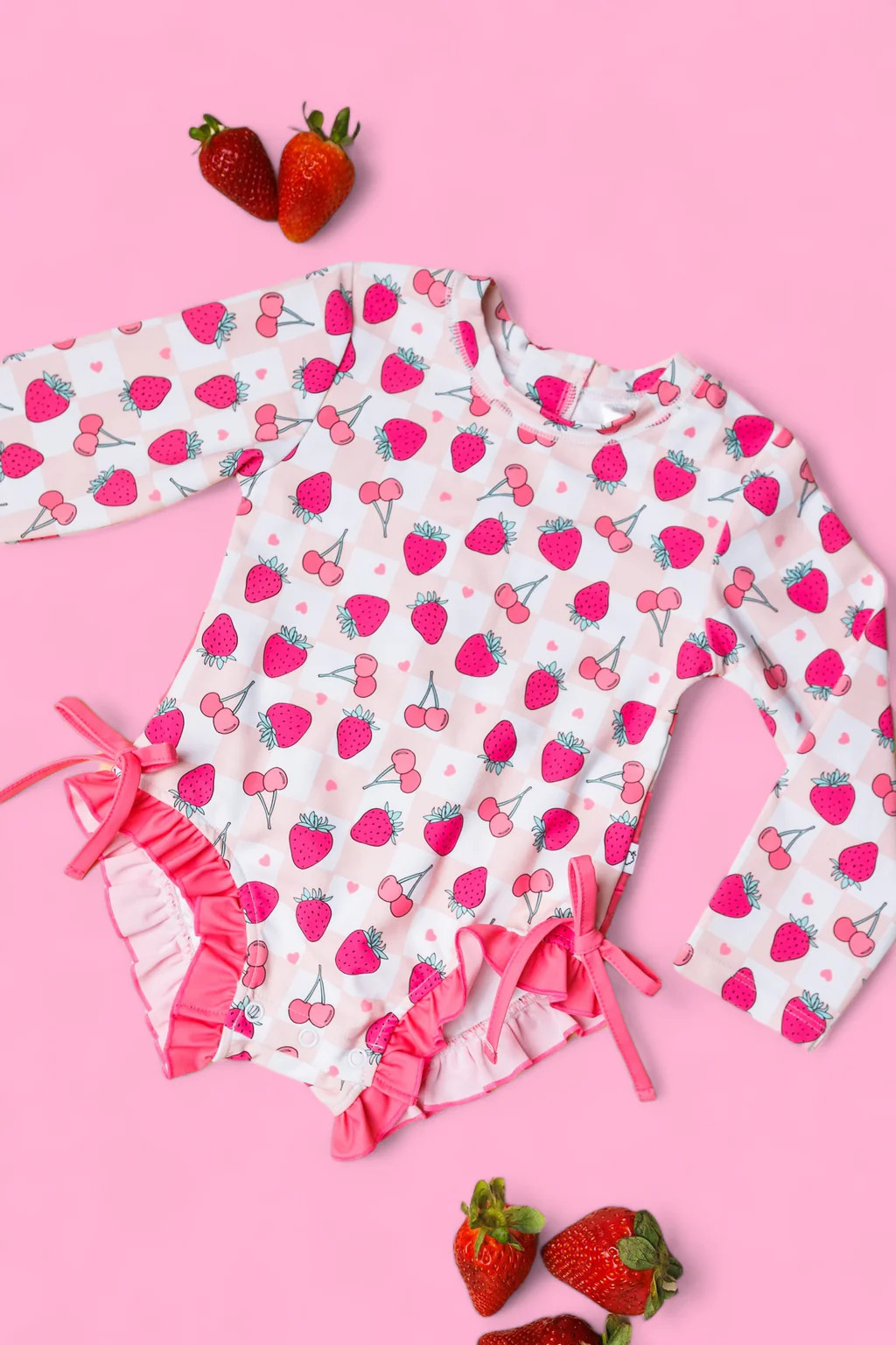 EXCLUSIVE BERRY BROOKLYN DREAM RASH GUARD RUFFLE SWIM SUIT | Dream Big Little Co.