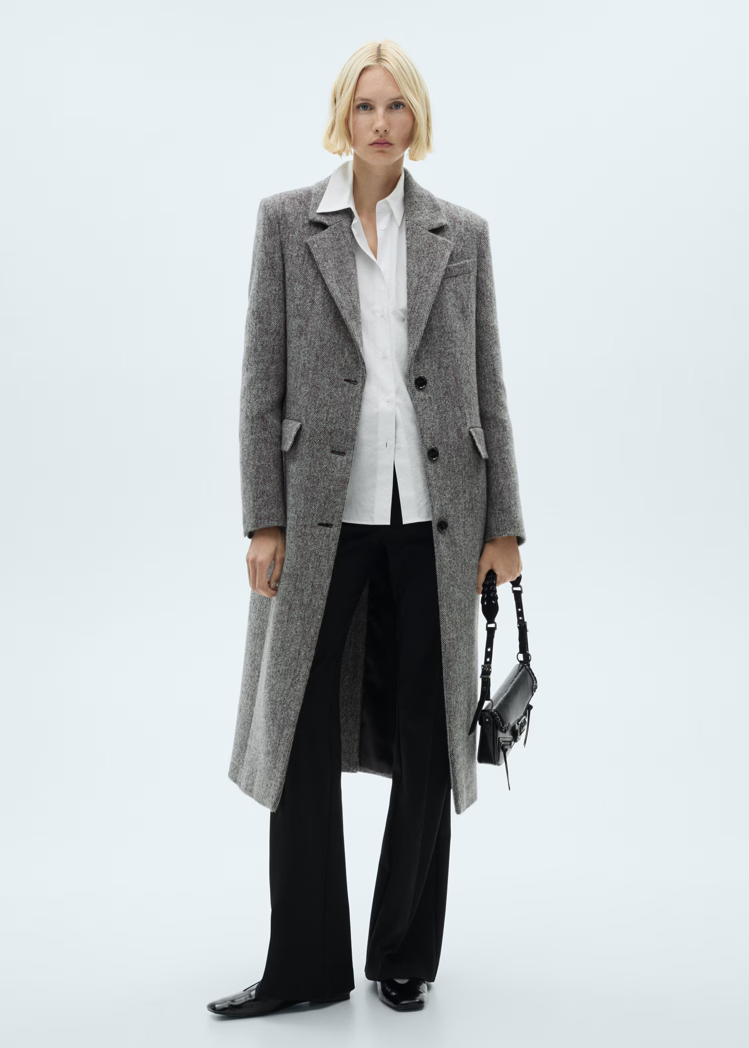 Flecked wool-blend coat - Women | MANGO USA | Mango (US/MX/AU)
