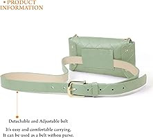 Fanny Pack for Women PU Leather Belt Bag Waist Bag Cassette Fanny Pack Small Purse for Party (Black) | Amazon (US)