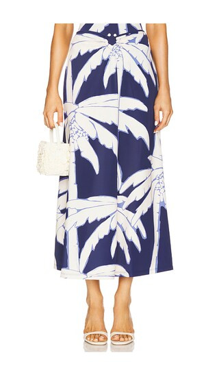 Palms Breath Of Life Midi Skirt in Swim Salty Palms But & Ecru | Revolve Clothing (Global)