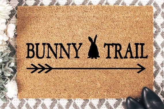 Bunny Trail Doormat | Etsy (US)