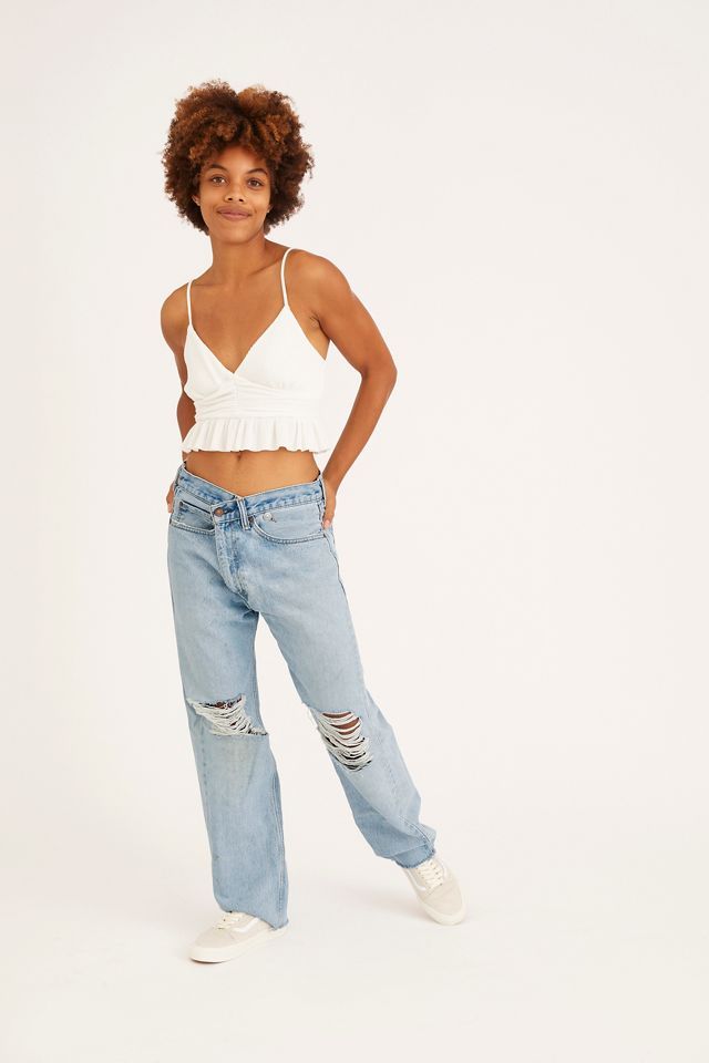 Urban Renewal Recycled Levi's Crossover Destroyed Jean | Urban Outfitters (US and RoW)