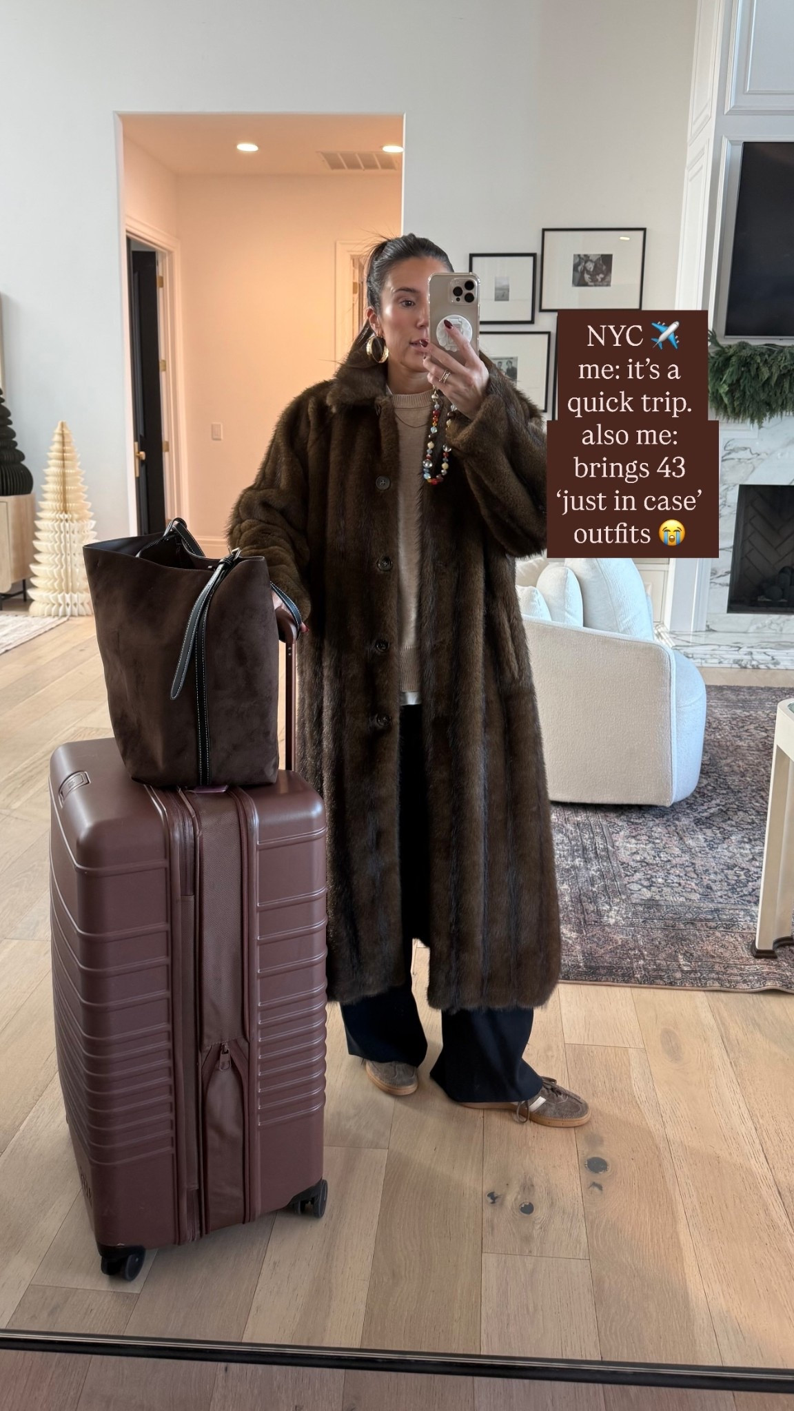 NYC ✈️
me: it’s a  quick trip. also me: brings 43 ‘just in case’ outfits 😭

Travel outfit, airport outfit, faux fur coat, aritzia 

@aritzia @anthropologie

#LTKootd #LTKStyleTip #LTKTravel