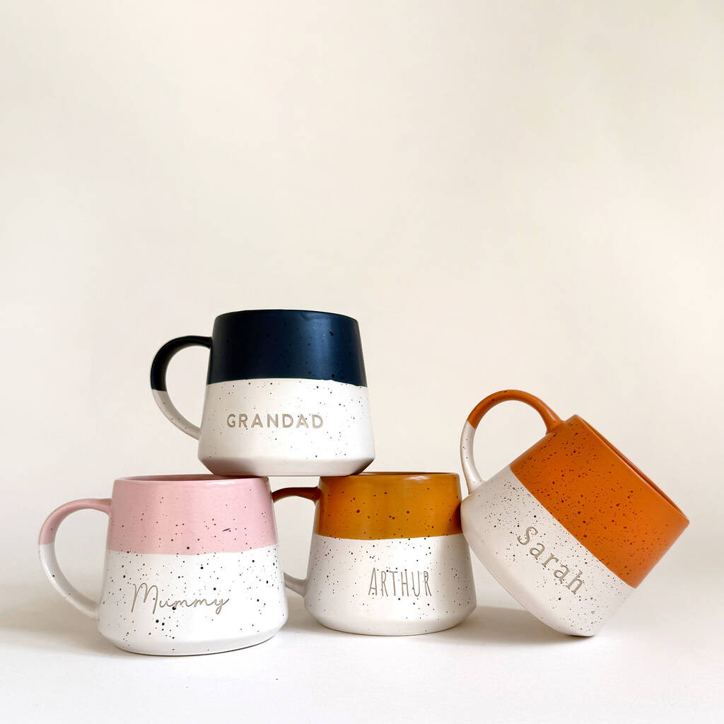 Personalised Dipped Stoneware Tea/Coffee Mug Gift | Not On The High Street