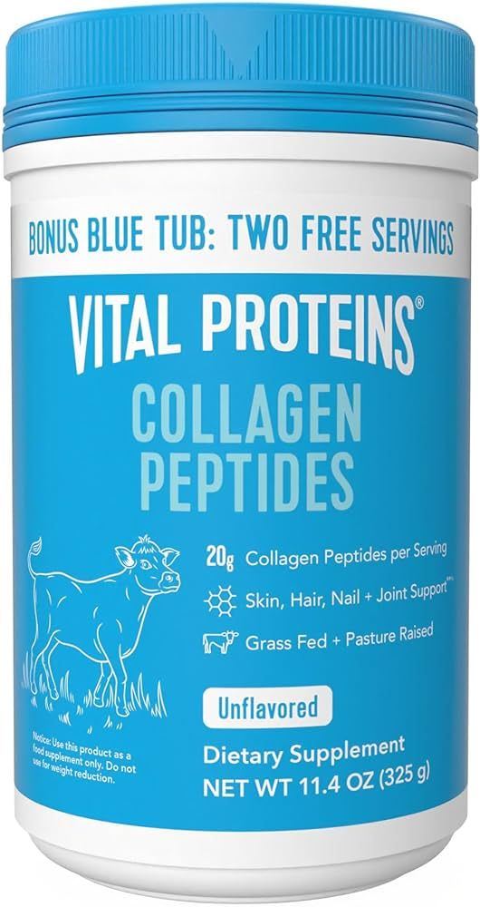 Vital Proteins Collagen Peptides Powder, Promotes Hair, Nail, Skin, Bone and Joint Health - Bonus... | Amazon (US)