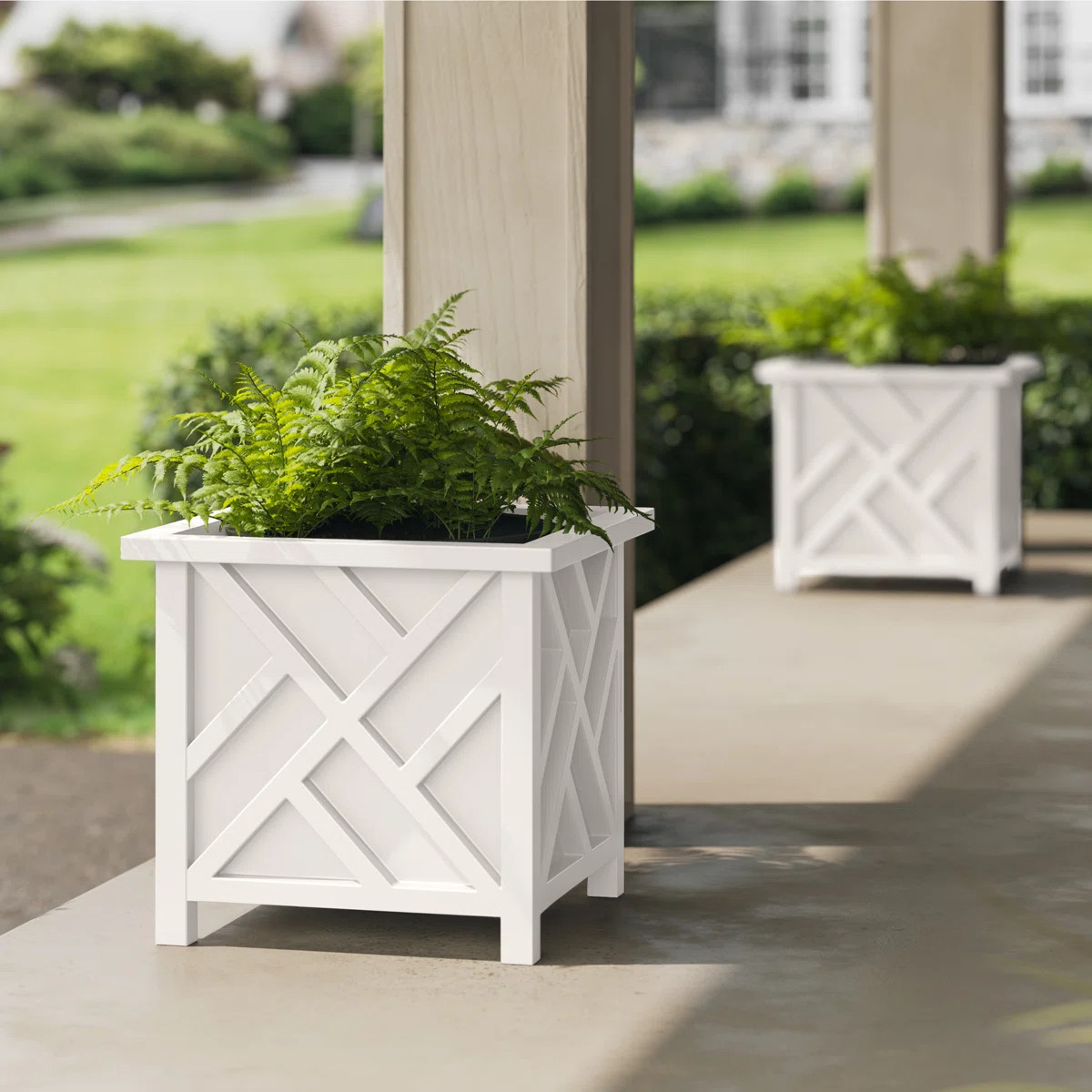 Lattice Planter Box 2-Pack, White (Set of 2) | Wayfair North America