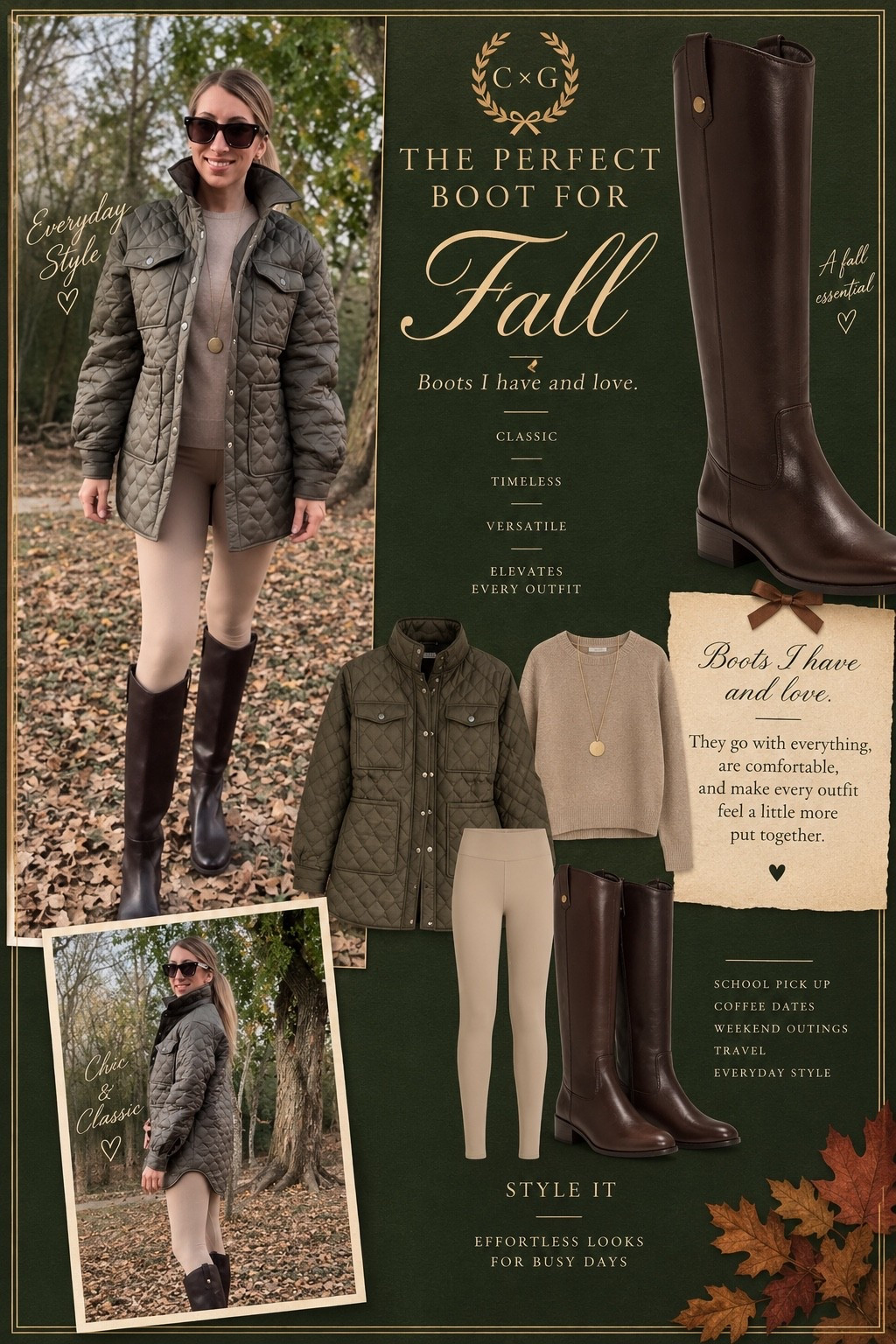 Love these boots so much! Tts. This jacket is Amazon and looks expensive! Fall outfit, Amazon fall outfit, Ralph Lauren style, classic fall style. Glassalwaysfull

#LTKSeasonal #LTKOver40 #LTKSaleAlert