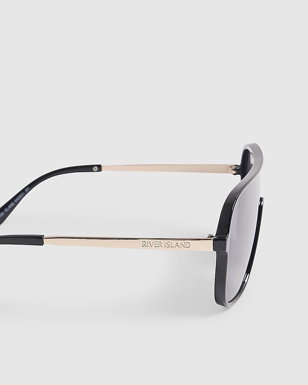 Black Metal Arm Visor Sunglasses | River Island UK & IE