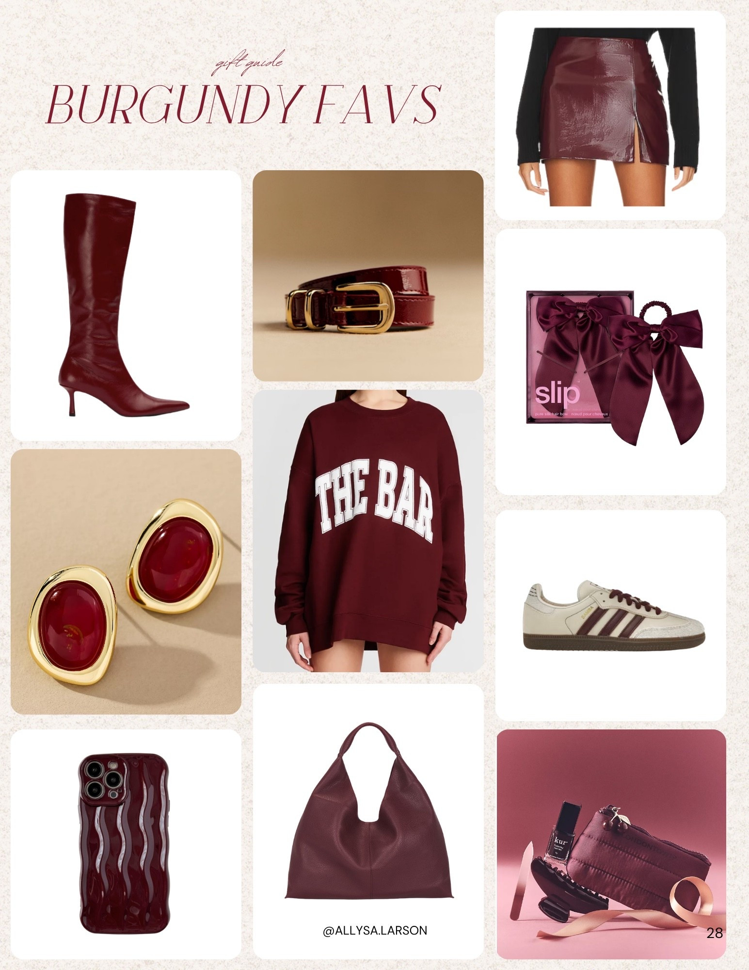 Gift Guide: Burgundy Favs 

#LTKFindsUnder100 #LTKGiftGuide #LTKootd