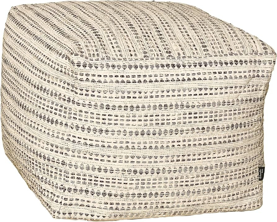 Chardin home Unstuffed Ottoman, Cozy & Bohemian Pouf Covers, Hand Crafted Casual Seating, Footres... | Amazon (US)