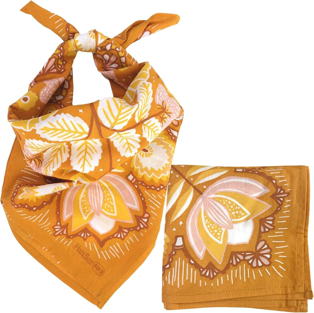 Handker Bandana Cotton Hair Scarf & Head Bandanas for Women & Men - 22"x22" | Amazon (US)