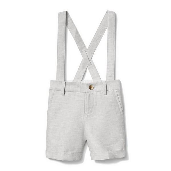 Linen Suspender Short | Janie and Jack