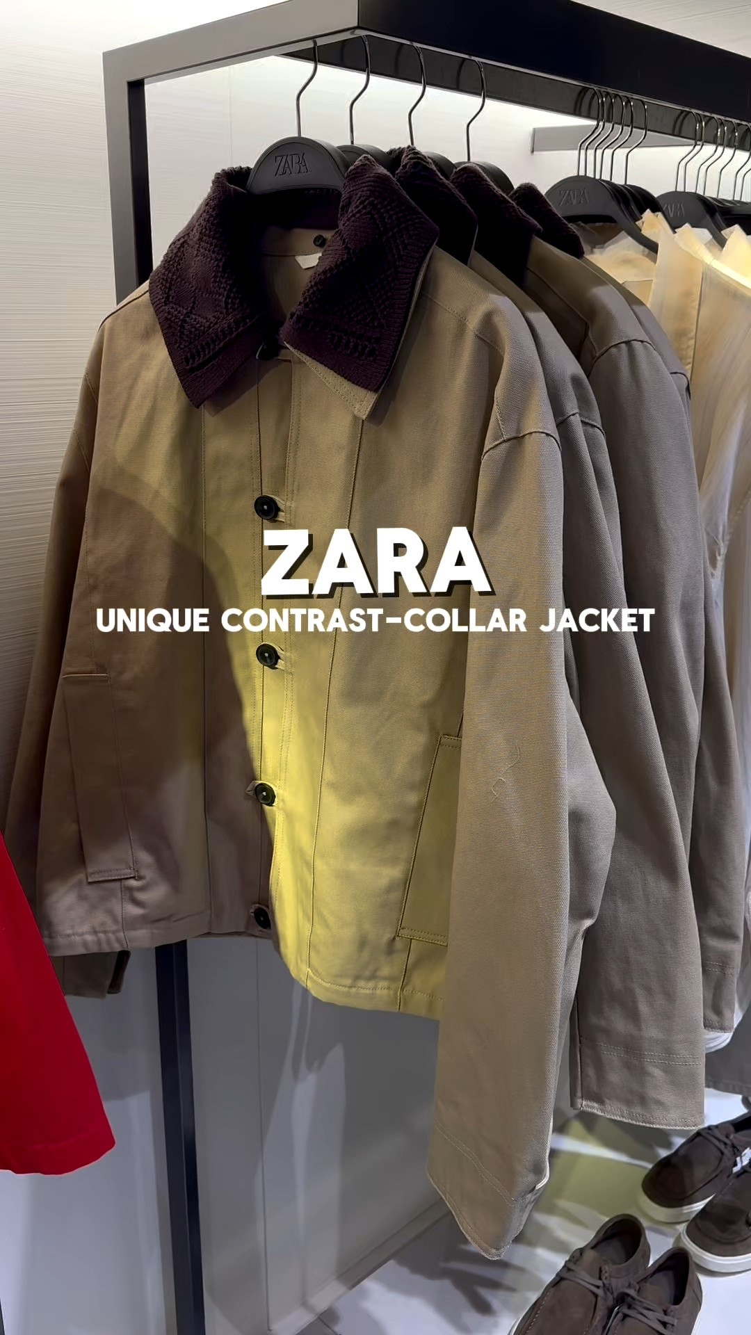 Unique FW25 jacket from Zara. Contrast, textured collar with the unique button closure. I’m 5’11 wearing a large 

#LTKStyleTip #LTKMens #LTKWorkwear