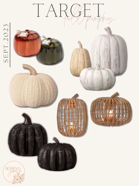 Some of my fave pumpkins I’ve incorporated into my decor this year from Target — LOVE the neutrals so much! 🎃🍂👻 make sure to check out my IG to see them styled! 

#LTKSeasonal #LTKhome #LTKHoliday
