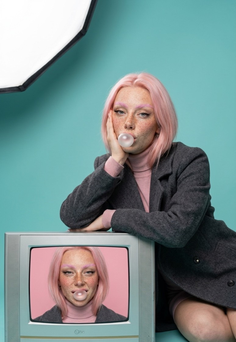 Seeing double in the best way possible. 📺💕 Channelling my inner retro-futurist today. This charcoal wool coat is the ultimate layering piece for those chilly-but-sunny spring days.