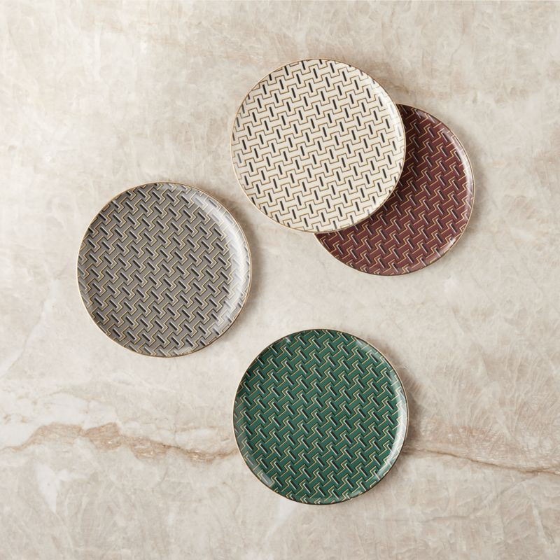 Hazen Appetizer Plates Set of 4 + Reviews | CB2 | CB2