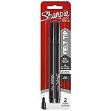 Sharpie Felt Tip Pens, Fine Point, Black, 2 Count | Amazon (US)