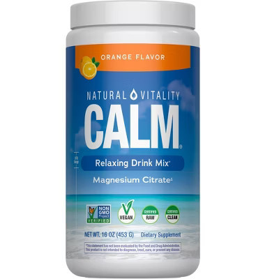 Natural Vitality CALM, Magnesium Powder For Stress Relief, Orange, 16 Ounces | Target