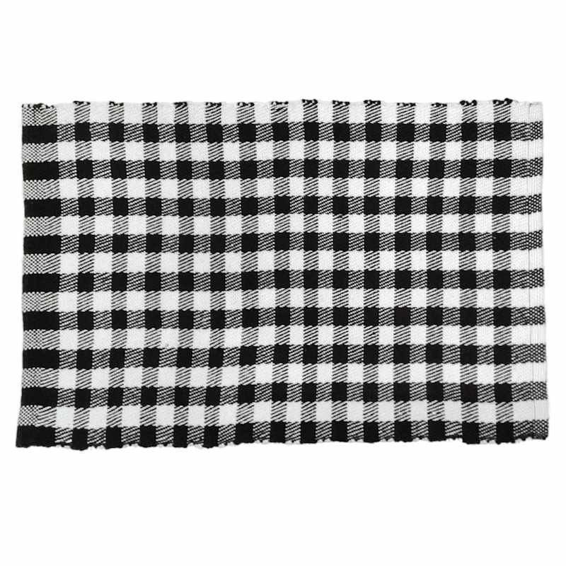 Black & White Buffalo Plaid Layering Accent Rug, 24x36 | At Home