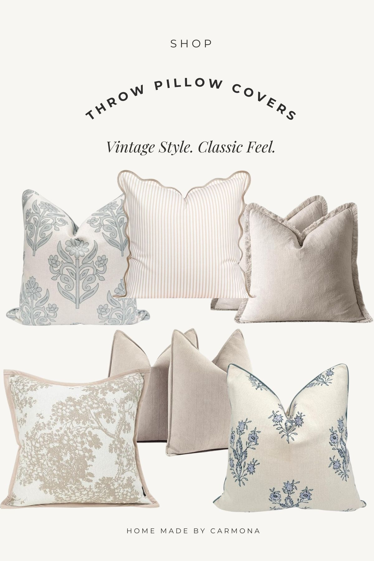 Vintage style throw pillow covers 

 #LTKHome