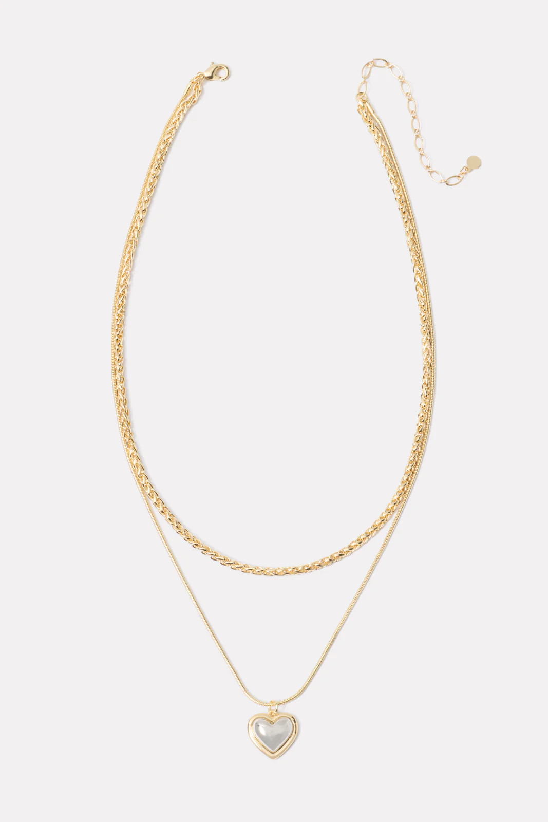 EVEREVE Women's Juno Heart Layer Necklace, Gold | Evereve