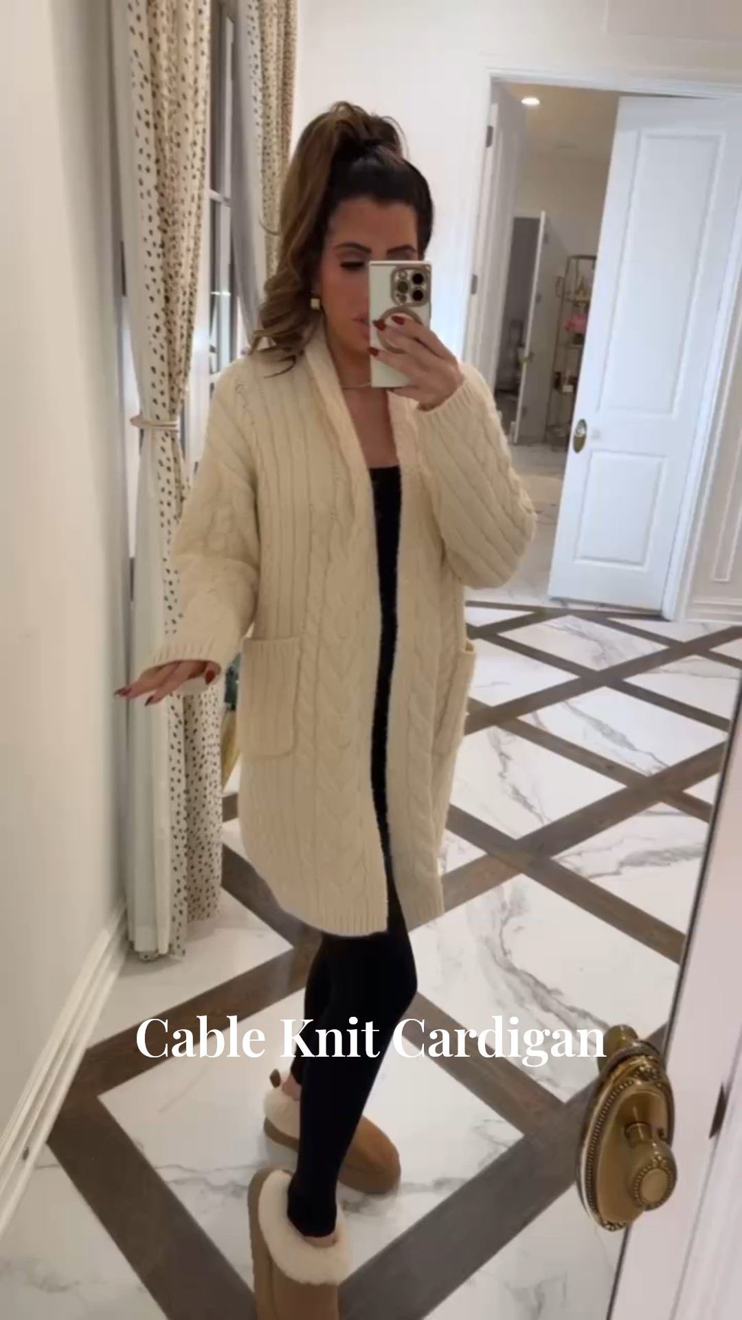 How cute is this cable knit cardigan! I’m wearing a size small! 

Cable Knit Cardigan, Oversized cardigan, Comfy outfit, Casual outfit, Lounge set, Cream sweater, Black jumpsuit, Black onesie, Emily Ann Gemma

#LTKGiftGuide #LTKSeasonal #LTKFindsUnder50