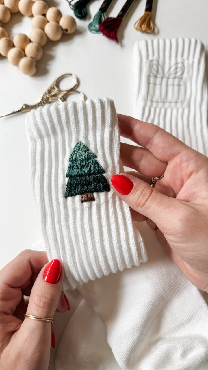 I found THE coziest socks that come in a pack of 4 and I just had to embroider a pair 💁🏻‍♀️ OBSESSED 🎄 turned out better than I had imagined which is always a fun surprise 🥰



#embroideredsocks #handembroidery #slowstitching