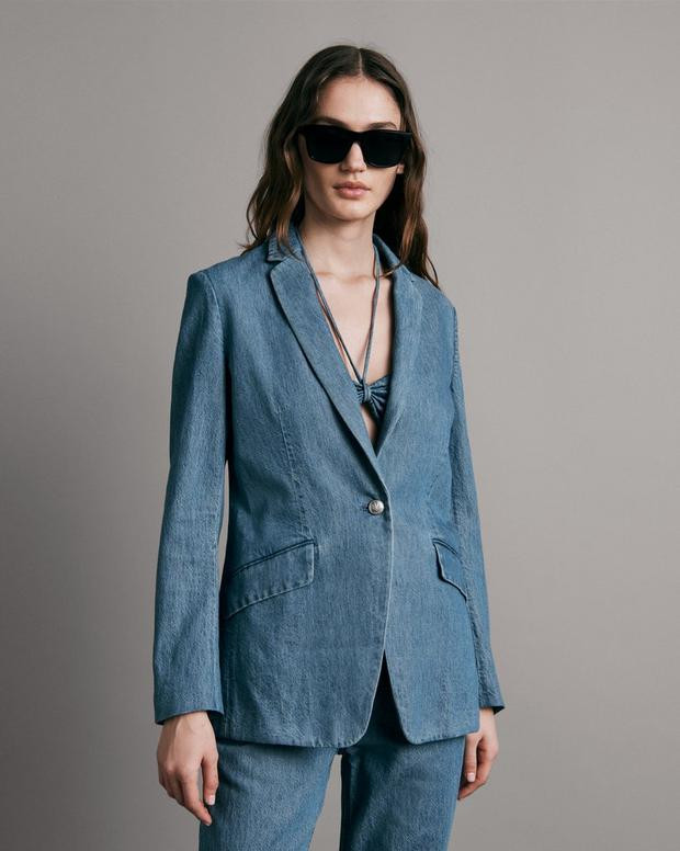 Buy Margot Linen Blazer for USD 495.00 | rag & bone | rag + bone