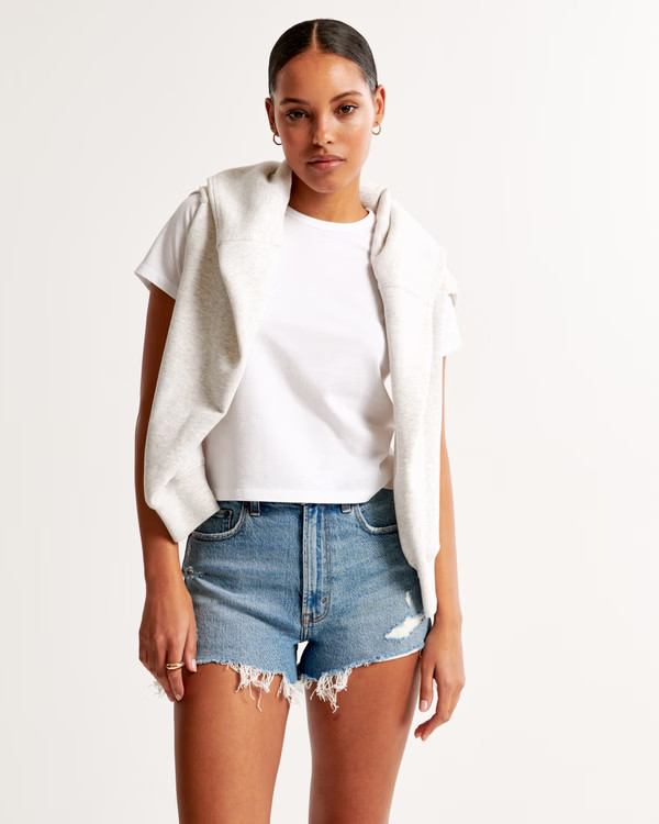 Essential Polished Body-Skimming Tee | Abercrombie & Fitch (US)